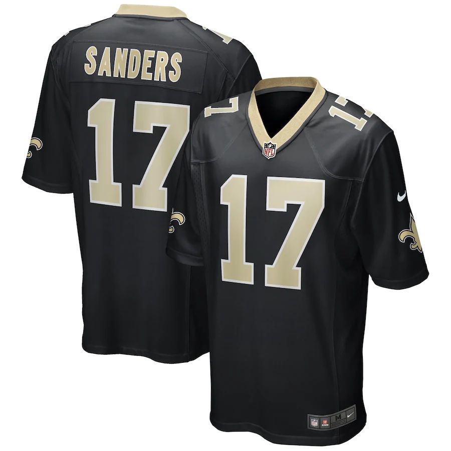 Men New Orleans Saints #17 Emmanuel Sanders Nike Black Game NFL Jersey->new orleans saints->NFL Jersey